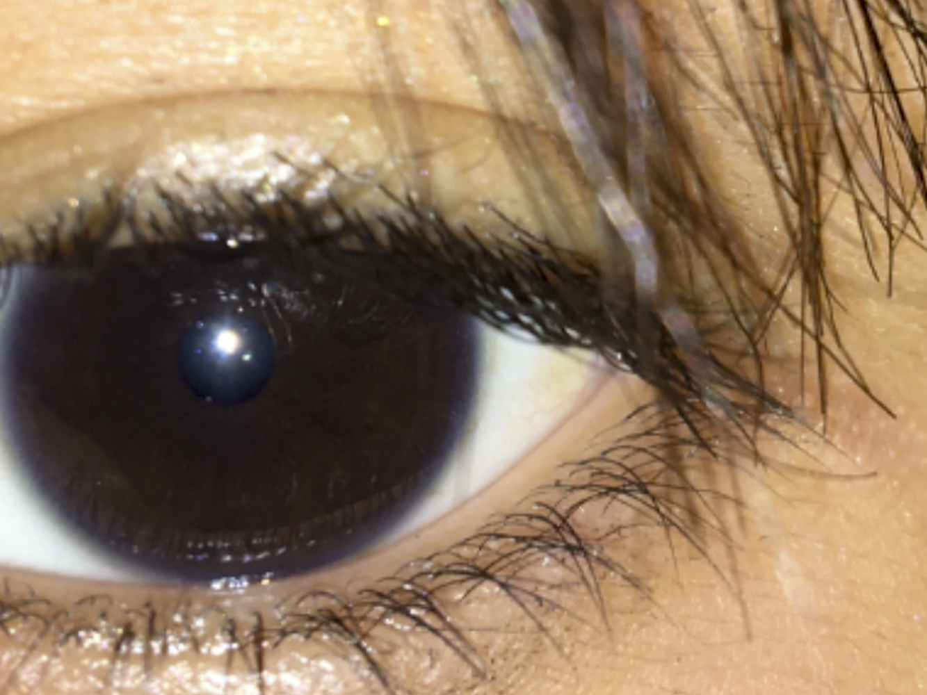 Brown eye close up