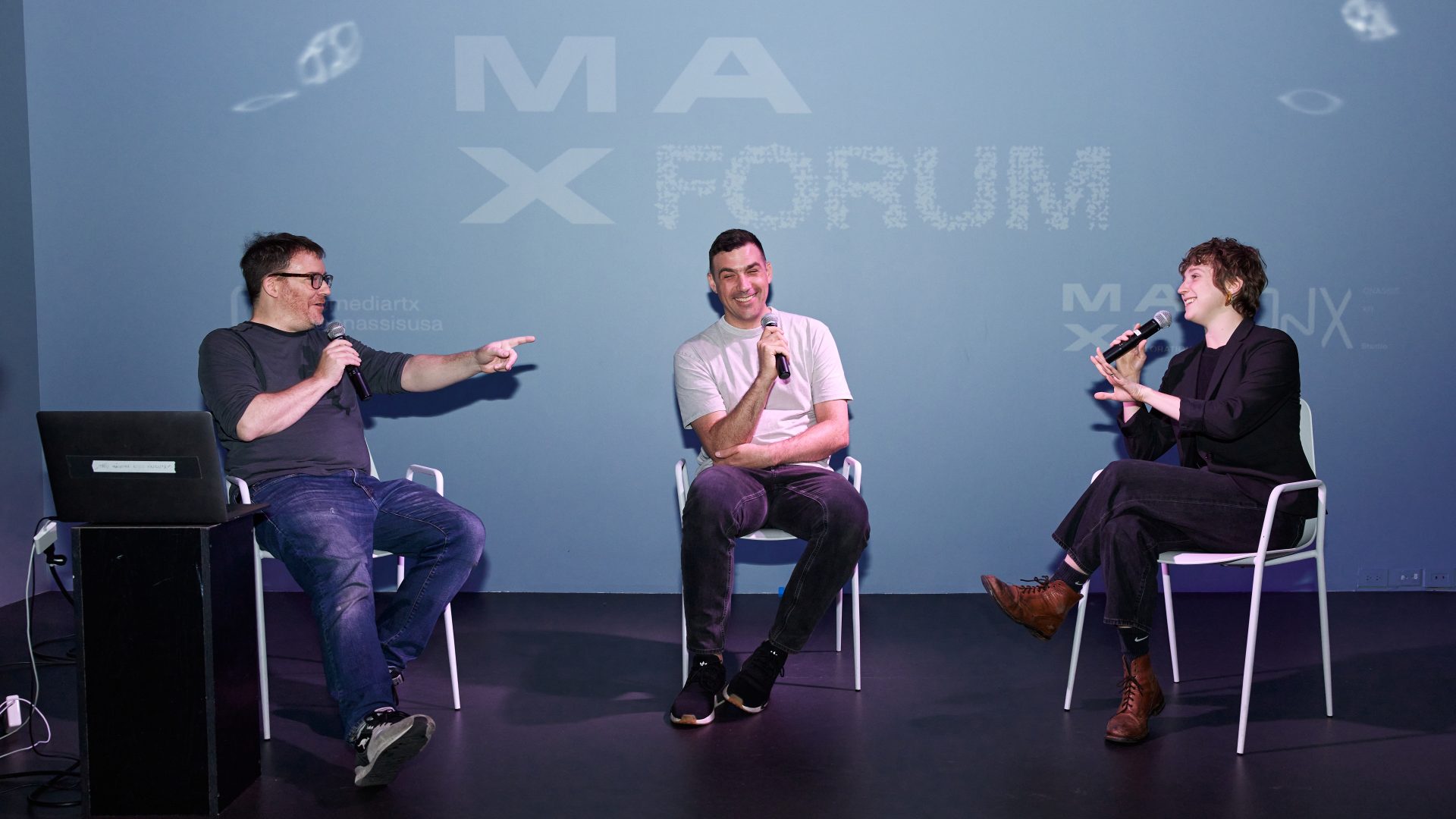 Photo of R. Luke Dubois, Matt Romein, & Kate Ladenheim