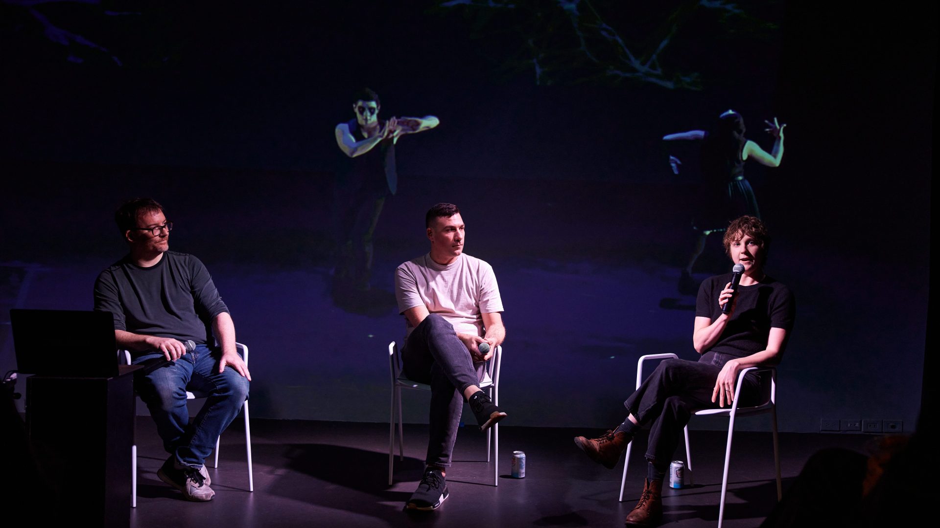 Photo of R. Luke Dubois, Matt Romein, & Kate Ladenheim